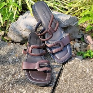 Brown,  Strappy Sandals